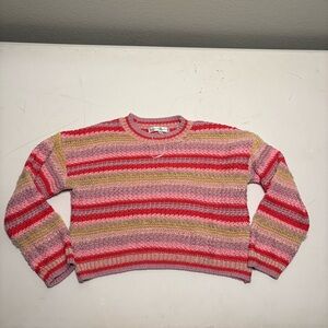 Adyson Parker Colorful Striped Crew Neck Sweater